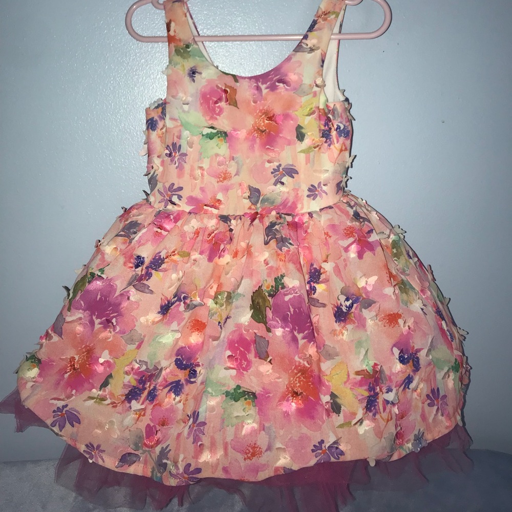 Pink butterfly dress size 2t